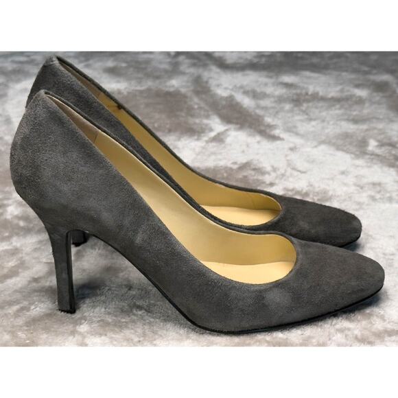 Ralph Lauren Gray Suede Almond Toe Pumps Heels Womens Size 7.5 - Picture 13 of 16